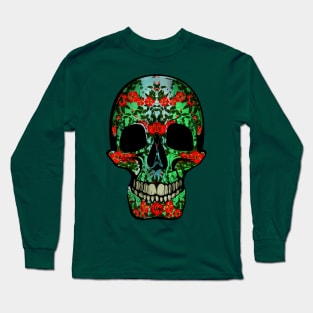 Floral Skull Long Sleeve T-Shirt